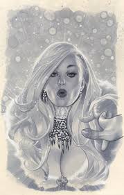 This is a picture of the Snow Queen from Fables. You should read Fables.